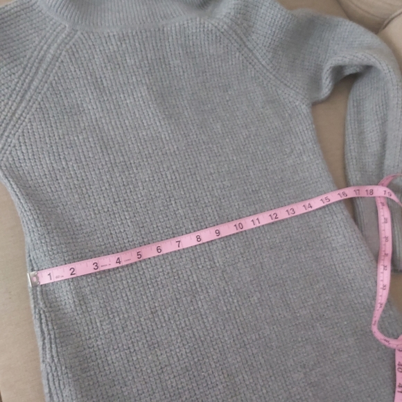 Aritzia Wilfred Free gray merino wool turtleneck knit sweater dress long line - Picture 13 of 14